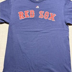 Boston Red Sox Majestic Navy and Red Graphic Tee